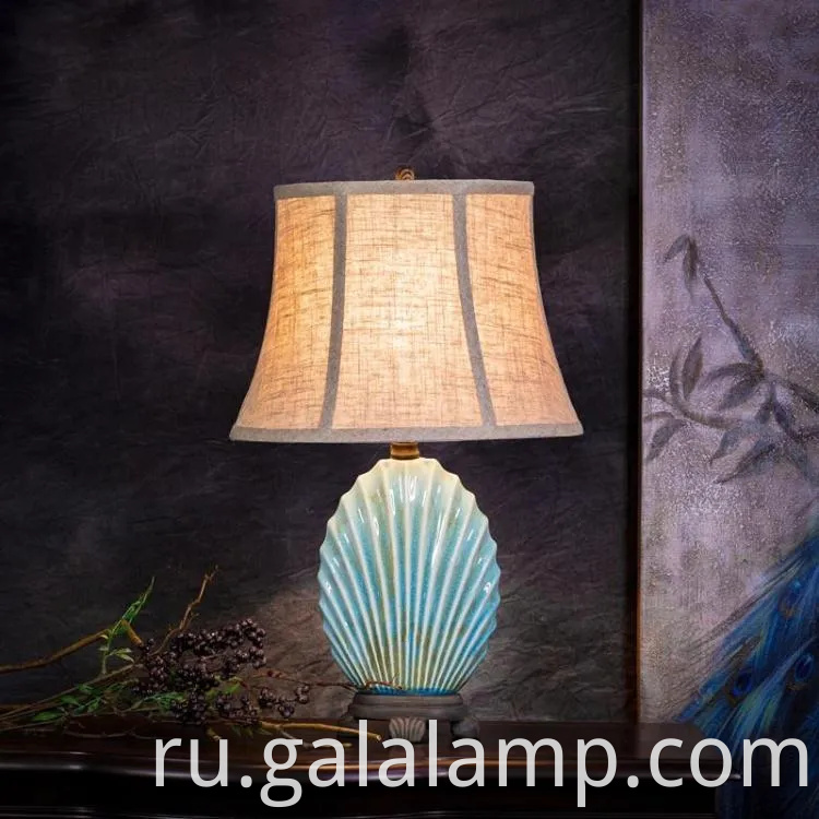 Элегантная винтажная керамическая настольная лампа для декора спальни